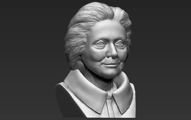 Hillary Clinton bust ready for full color 3D printing 3D Print 231391