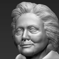 Hillary Clinton bust ready for full color 3D printing - Thumbnail 19