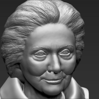 Hillary Clinton bust ready for full color 3D printing - Thumbnail 20