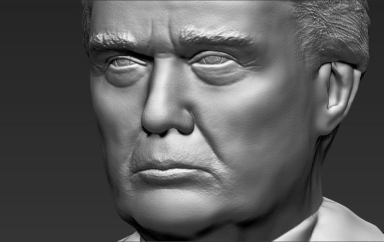 President Donald Trump bust 3D printing ready stl obj 3D Print 231399