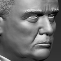 President Donald Trump bust 3D printing ready stl obj - Thumbnail 5