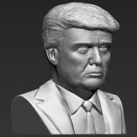 President Donald Trump bust 3D printing ready stl obj - Thumbnail 8