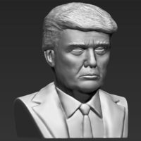 President Donald Trump bust 3D printing ready stl obj - Thumbnail 9