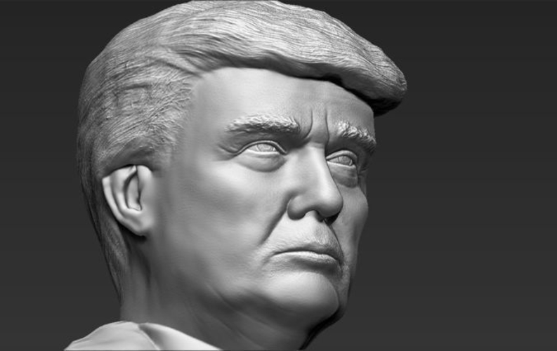 President Donald Trump bust 3D printing ready stl obj 3D Print 231407