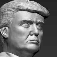 President Donald Trump bust 3D printing ready stl obj - Thumbnail 10