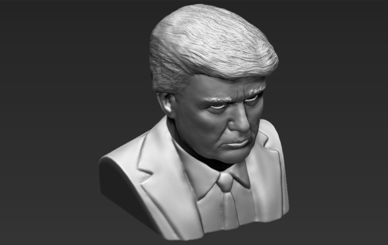 President Donald Trump bust 3D printing ready stl obj 3D Print 231409