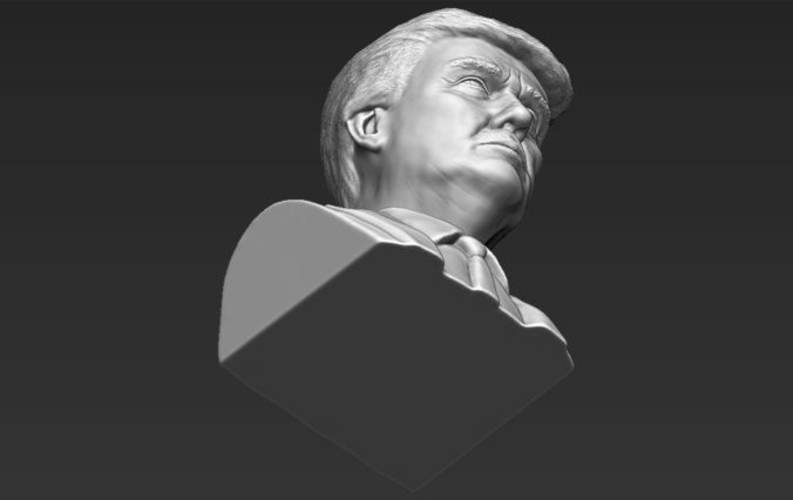 3D Printed President Donald Trump bust 3D printing ready 