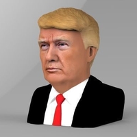 President Donald Trump bust ready for full color 3D printing - Thumbnail 3