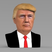 President Donald Trump bust ready for full color 3D printing - Thumbnail 4