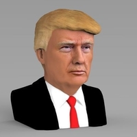 President Donald Trump bust ready for full color 3D printing - Thumbnail 8