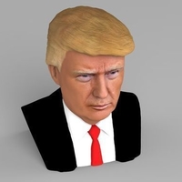 President Donald Trump bust ready for full color 3D printing - Thumbnail 9