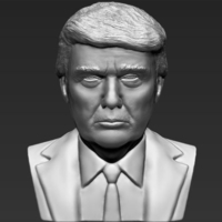 President Donald Trump bust ready for full color 3D printing - Thumbnail 13
