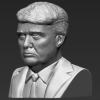 President Donald Trump bust ready for full color 3D printing - Thumbnail 15