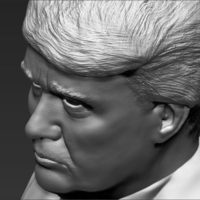 President Donald Trump bust ready for full color 3D printing - Thumbnail 21