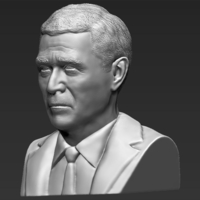 President George W Bush bust 3D printing ready stl obj - Thumbnail 4