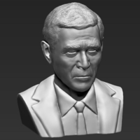 President George W Bush bust 3D printing ready stl obj - Thumbnail 9