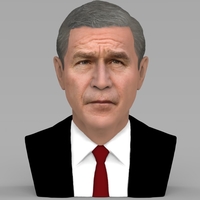 Small President George W Bush bust ready for full color 3D printing 3D Printing 231450