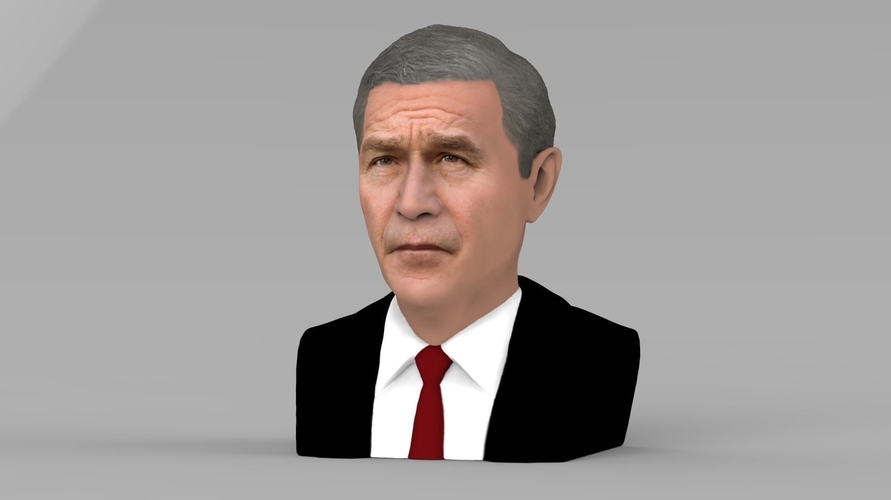 President George W Bush bust ready for full color 3D printing 3D Print 231451