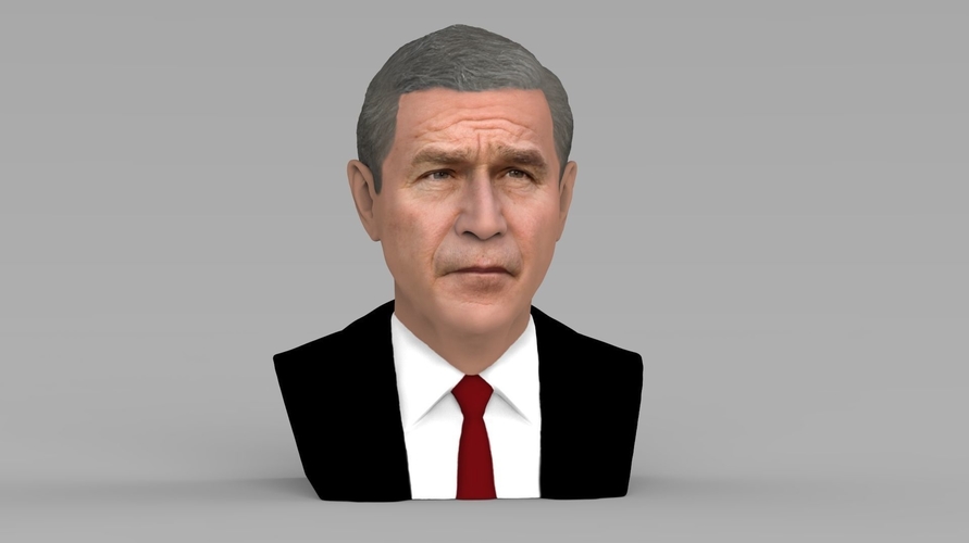 President George W Bush bust ready for full color 3D printing 3D Print 231452