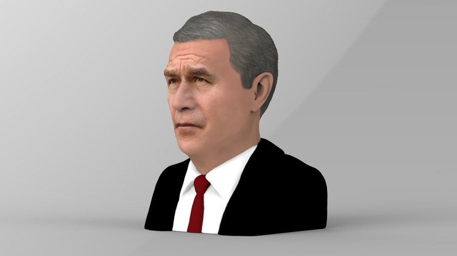 President George W Bush bust ready for full color 3D printing 3D Print 231453