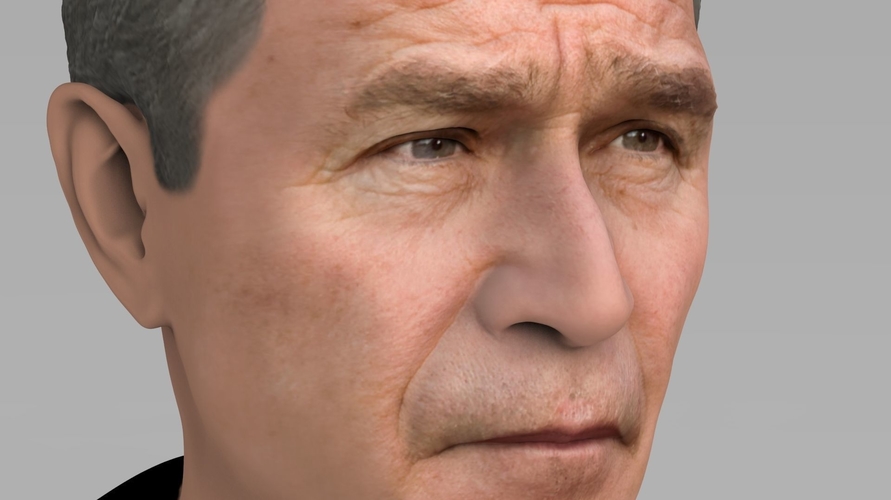 President George W Bush bust ready for full color 3D printing 3D Print 231454