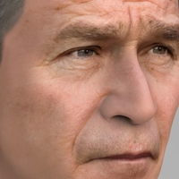President George W Bush bust ready for full color 3D printing - Thumbnail 5