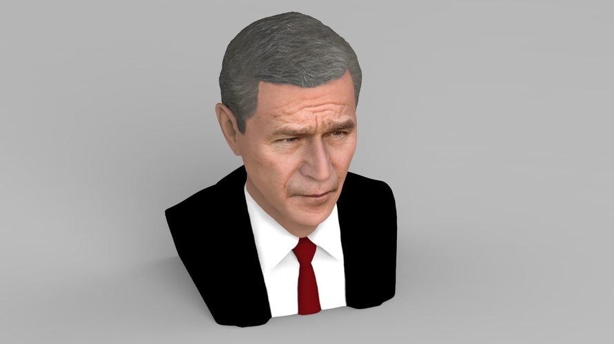 President George W Bush bust ready for full color 3D printing 3D Print 231456