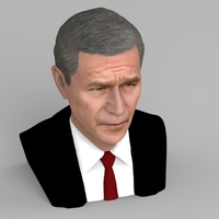 President George W Bush bust ready for full color 3D printing - Thumbnail 7
