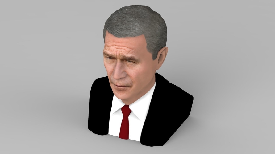 President George W Bush bust ready for full color 3D printing 3D Print 231457