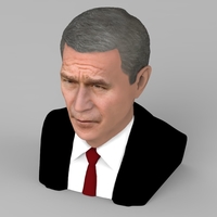 President George W Bush bust ready for full color 3D printing - Thumbnail 8