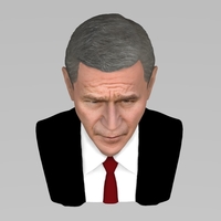 President George W Bush bust ready for full color 3D printing - Thumbnail 9