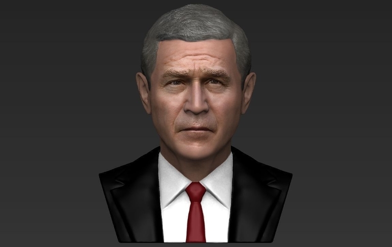 President George W Bush bust ready for full color 3D printing 3D Print 231459