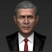 President George W Bush bust ready for full color 3D printing - Thumbnail 10