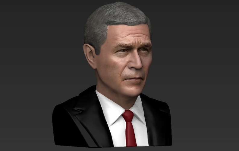 President George W Bush bust ready for full color 3D printing 3D Print 231460