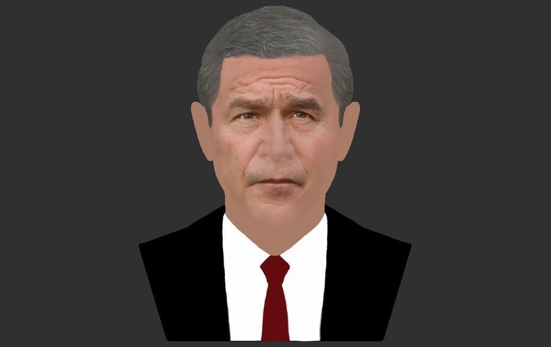President George W Bush bust ready for full color 3D printing 3D Print 231461