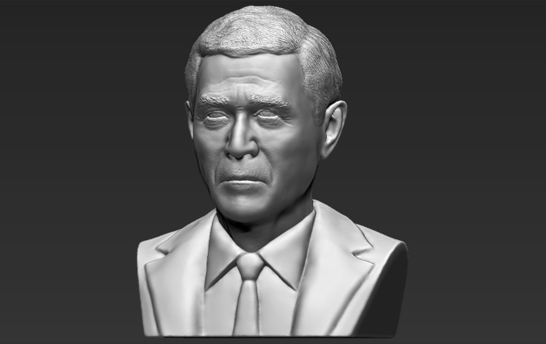President George W Bush bust ready for full color 3D printing 3D Print 231463