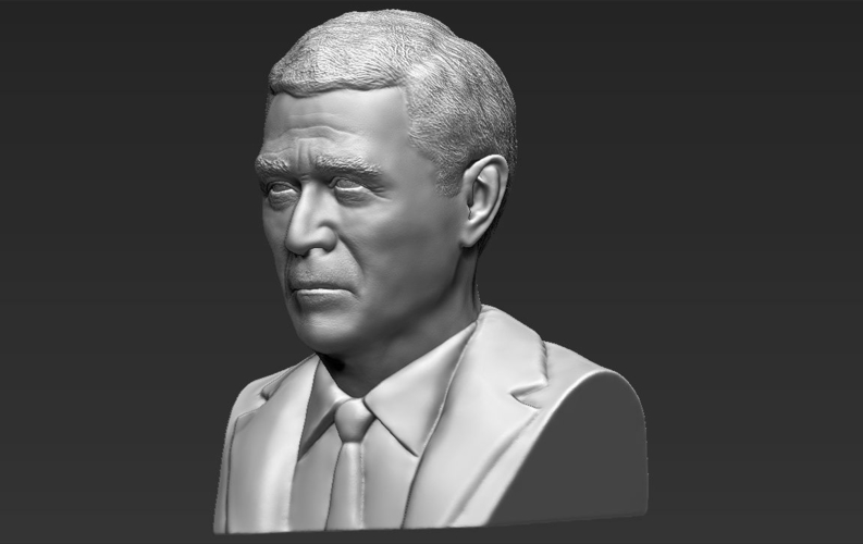 President George W Bush bust ready for full color 3D printing 3D Print 231465
