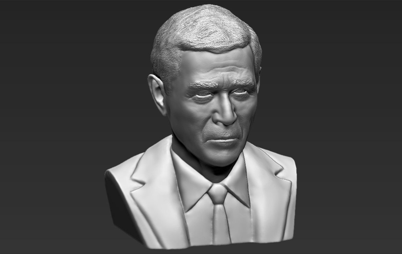 President George W Bush bust ready for full color 3D printing 3D Print 231469