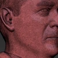 President George W Bush bust ready for full color 3D printing - Thumbnail 22