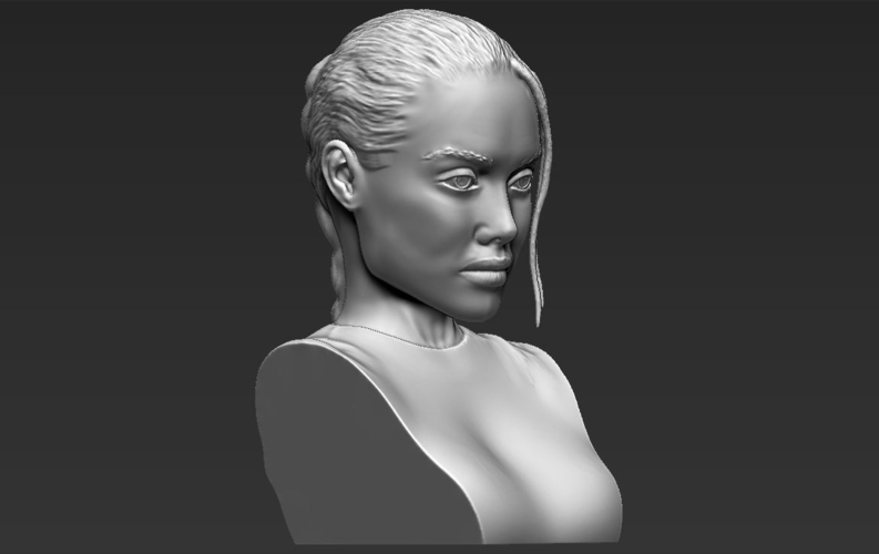 Lara Croft Angelina Jolie bust 3D printing ready stl obj 3D Print 231479