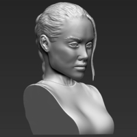 Lara Croft Angelina Jolie bust 3D printing ready stl obj - Thumbnail 7