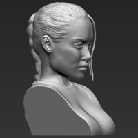 Lara Croft Angelina Jolie bust 3D printing ready stl obj - Thumbnail 8
