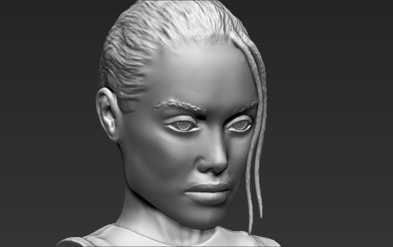 Lara Croft Angelina Jolie bust 3D printing ready stl obj 3D Print 231481