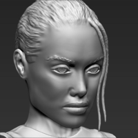 Lara Croft Angelina Jolie bust 3D printing ready stl obj - Thumbnail 9