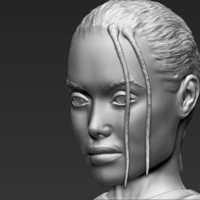 Lara Croft Angelina Jolie bust 3D printing ready stl obj - Thumbnail 10