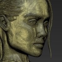 Lara Croft Angelina Jolie bust 3D printing ready stl obj - Thumbnail 15