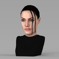 Lara Croft Angelina Jolie bust ready for full color 3D printing - Thumbnail 2