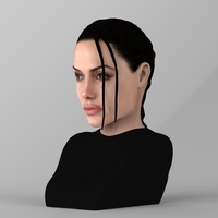 Lara Croft Angelina Jolie bust ready for full color 3D printing - Thumbnail 3