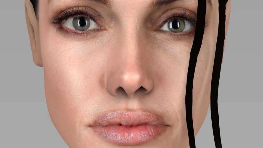 Lara Croft Angelina Jolie bust ready for full color 3D printing 3D Print 231491