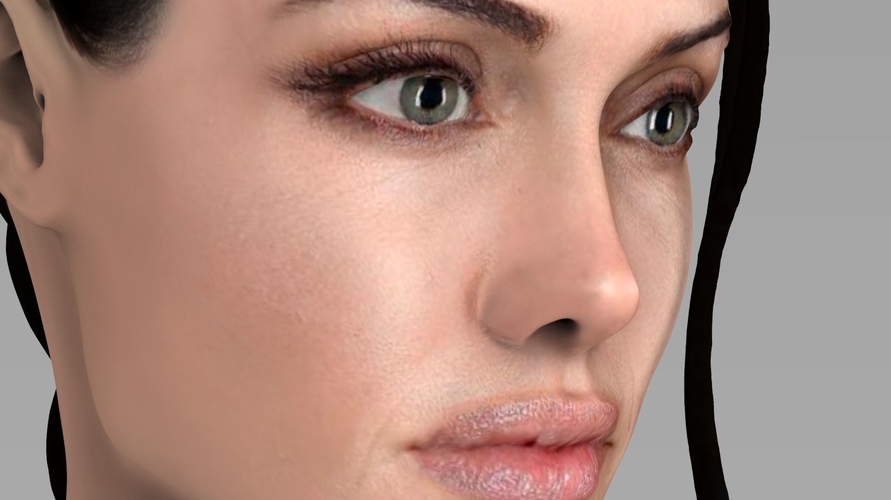 Lara Croft Angelina Jolie bust ready for full color 3D printing 3D Print 231492